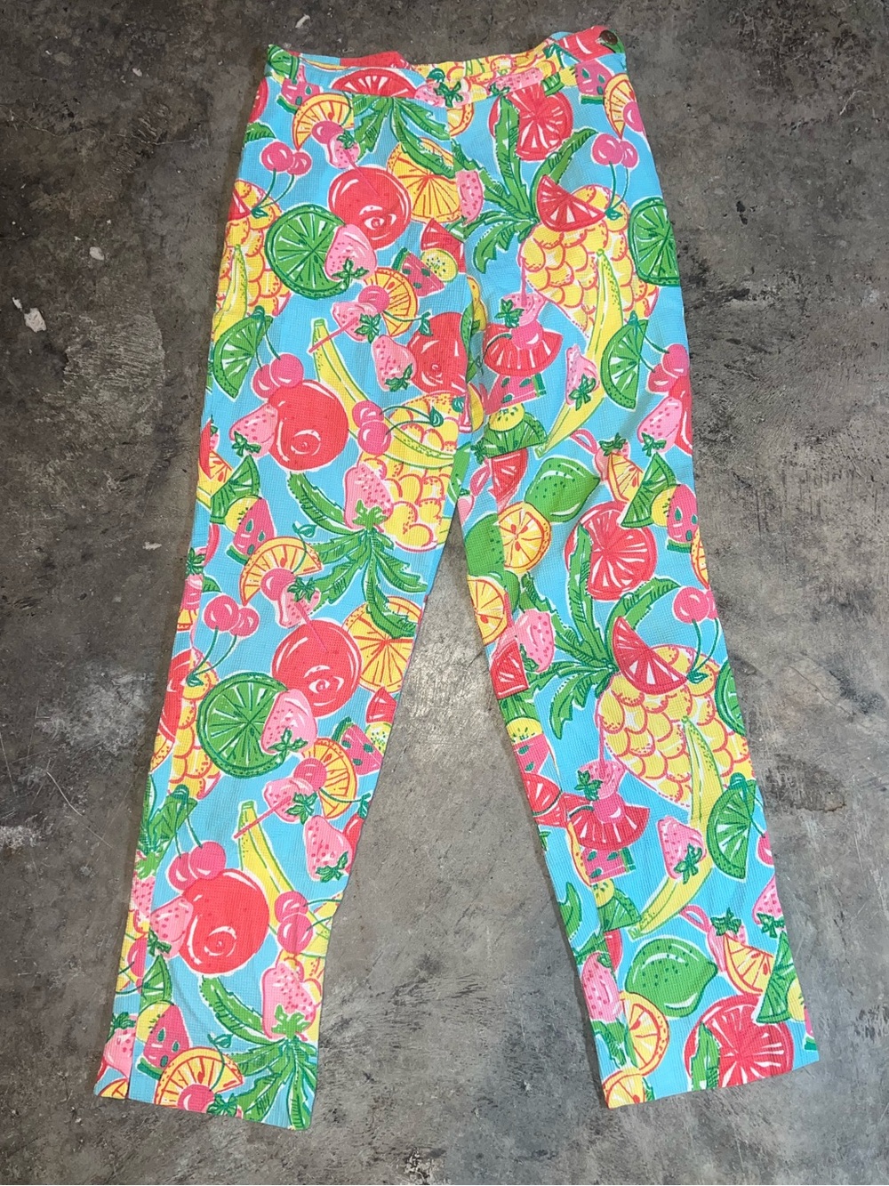 Lilly Pulitzer Tropical Fruit Print Leggings - Blue, Pink, Yellow, Green